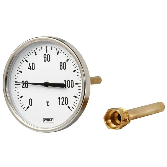 Termometro a quadrante WIKA, 0 → 200 °C, Ø quadrante 63mm, Quadrante