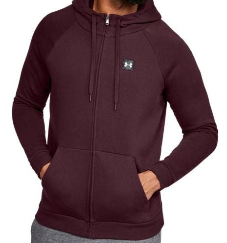 UA Rival Fleece Full Zip Felpa Con Cappuccio e Cerniera