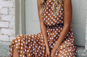 VESTITO DOTTIE - MARRONE