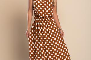 VESTITO DOTTIE - MARRONE