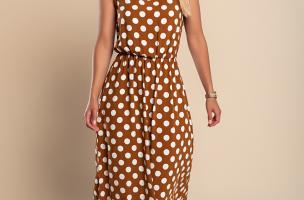 VESTITO DOTTIE - MARRONE