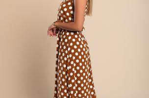 VESTITO DOTTIE - MARRONE