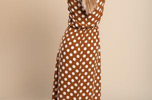 VESTITO DOTTIE - MARRONE