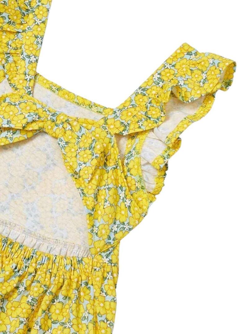 Vestito Mayoral Knitted Printed Giallo per Bambina
