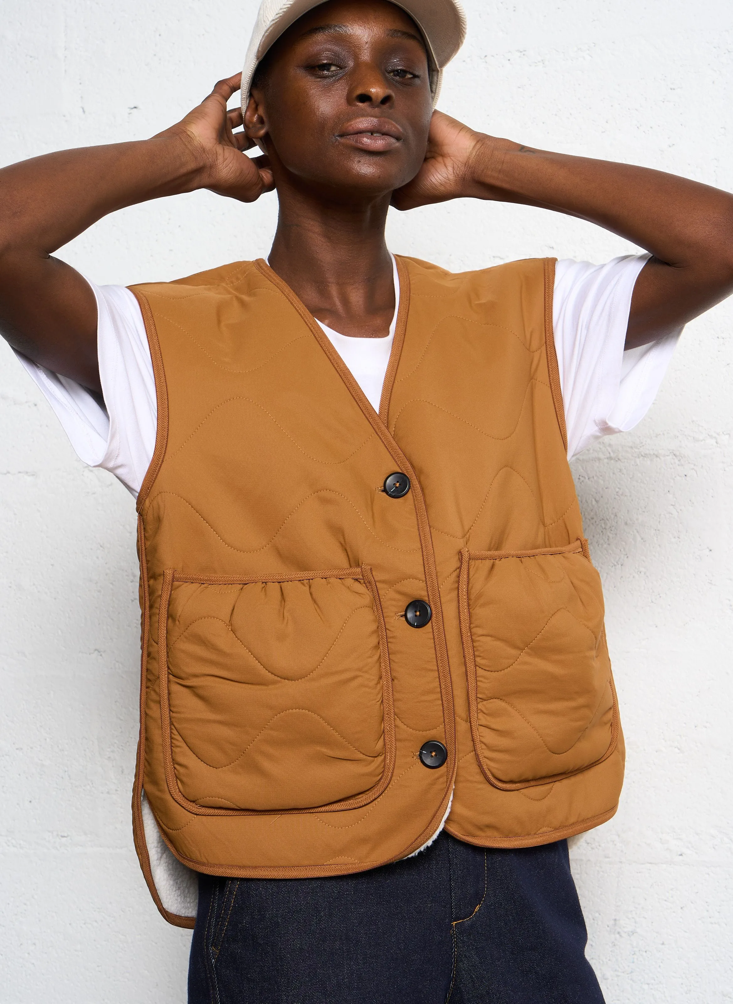  VILA   RETEDDY - Giacca oversize trapuntata | Beige