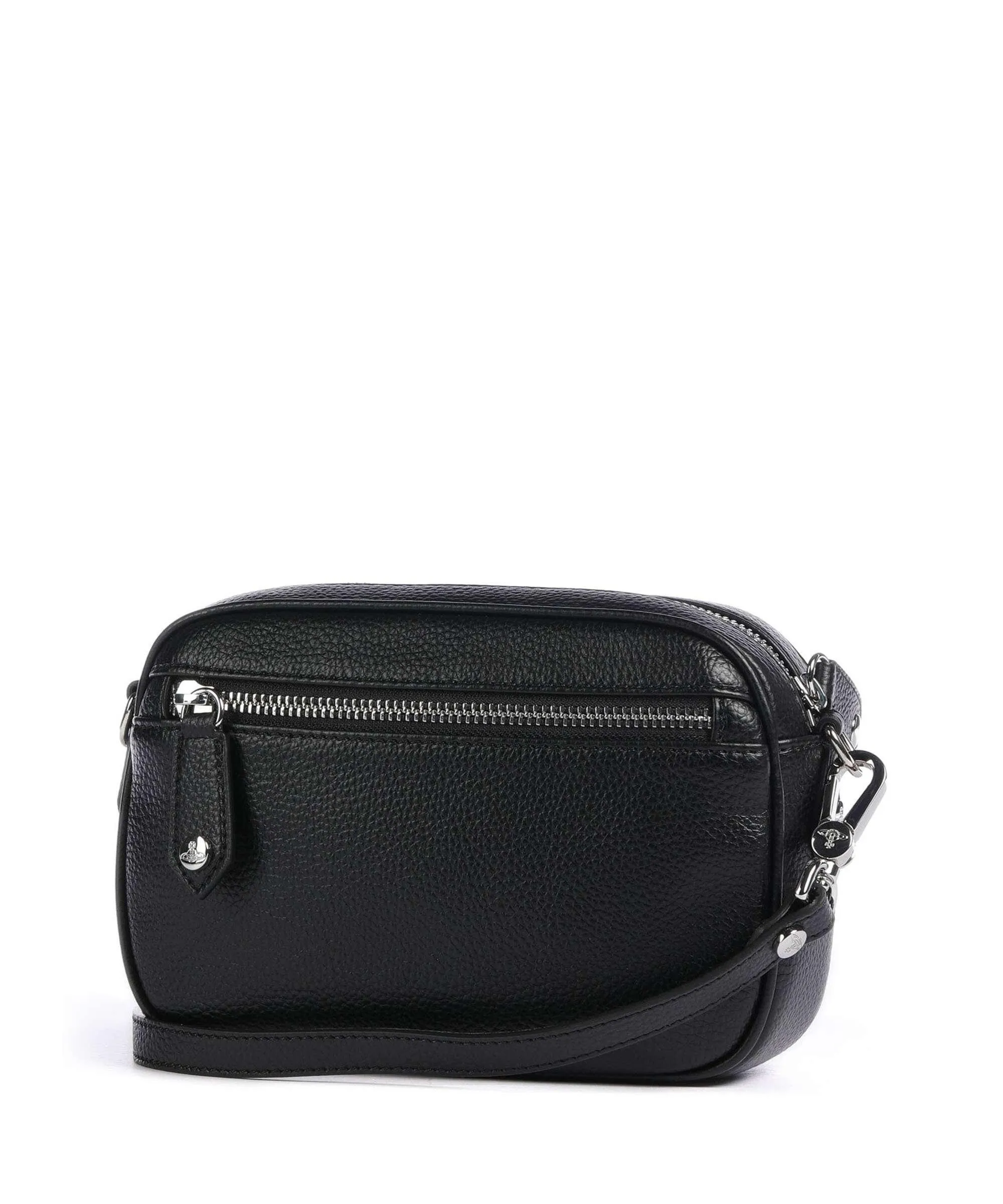  Vivienne Westwood Anna Grain Borsa a tracolla pelle sintetica nero  