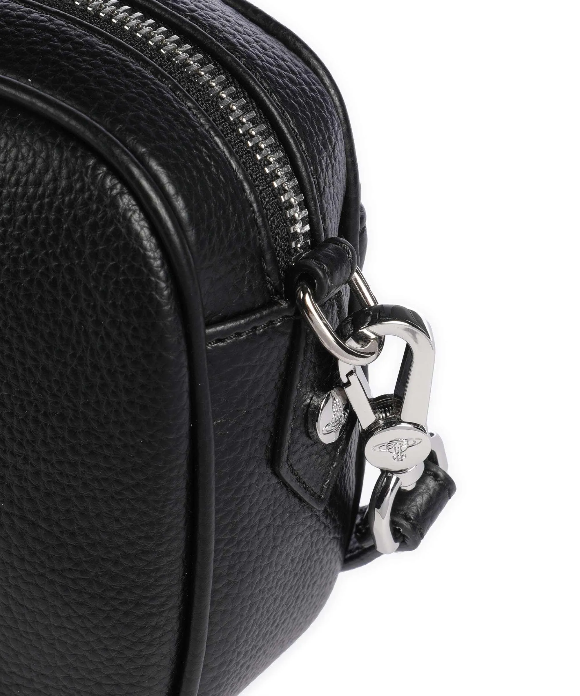  Vivienne Westwood Anna Grain Borsa a tracolla pelle sintetica nero  