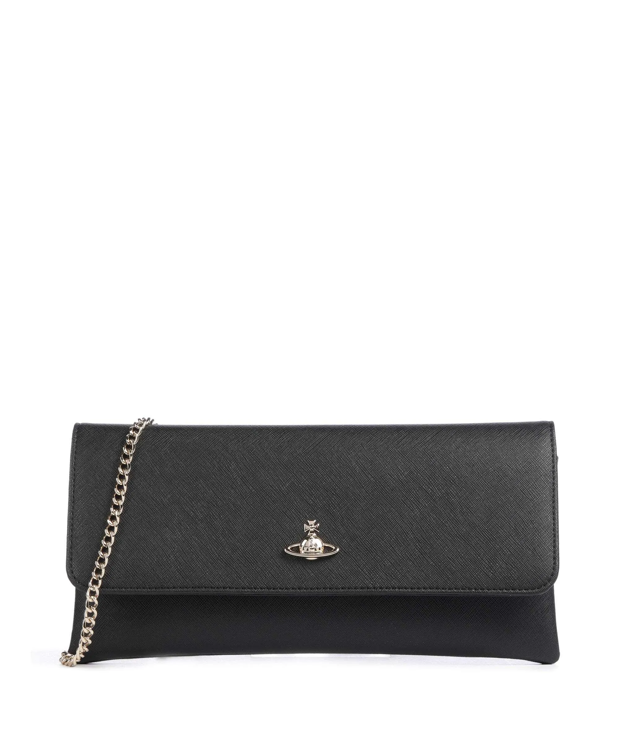  Vivienne Westwood Saffiano Borsa a tracolla pelle sintetica nero  
