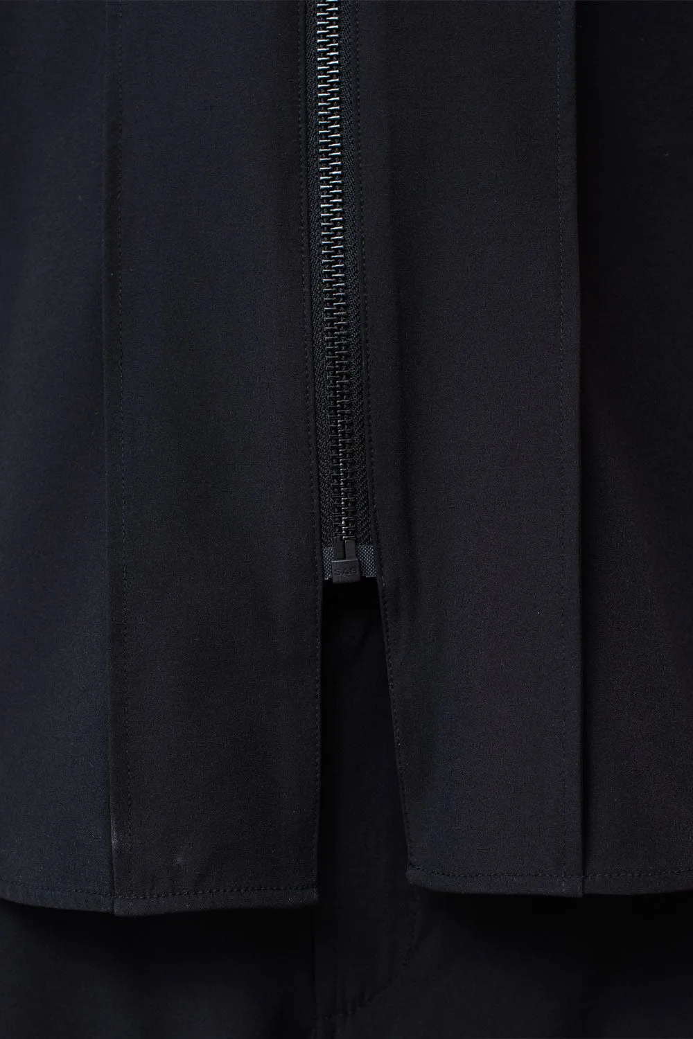 Washed Technical Zip S/S Shirt Black